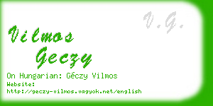 vilmos geczy business card