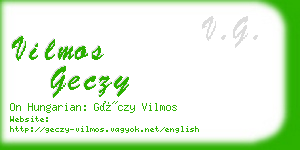 vilmos geczy business card